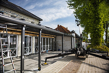 Otten Gastro Referenz Hof Sierksdorf Wintergarten Akzent Plus Glas-Faltwand Highline